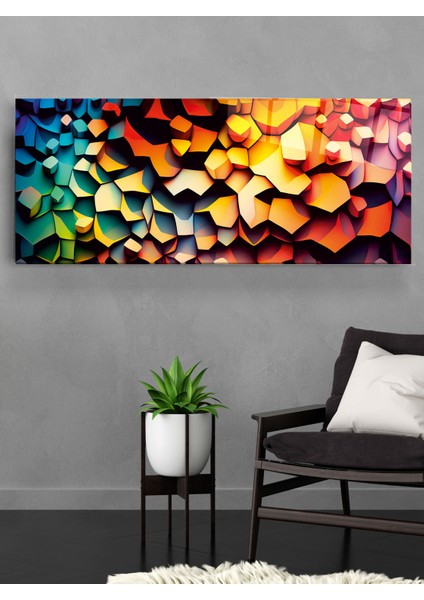 Renkli Soyut Cam Tablo, Dekoratif Cam Tablo