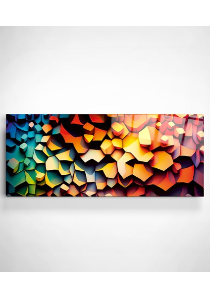 Renkli Soyut Cam Tablo, Dekoratif Cam Tablo modelleri