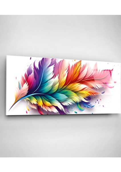 Renkli Tüy Cam Tablo, Dekoratif Cam Tablo fiyatları