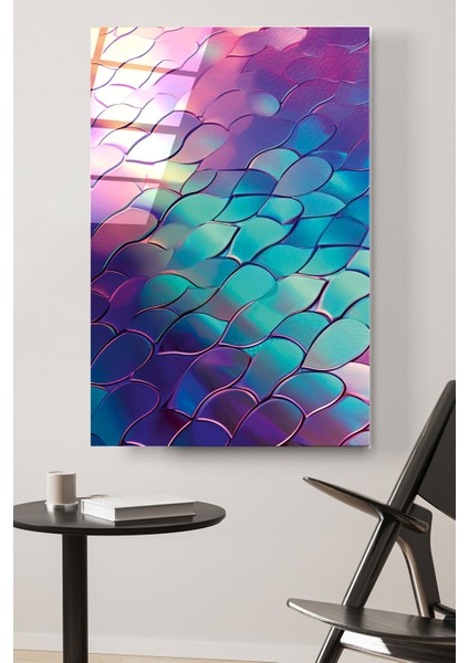 Renkli Balık Pulu Cam Tablo, Dekoratif Cam Tablo fiyatları