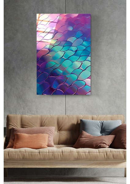 Renkli Balık Pulu Cam Tablo, Dekoratif Cam Tablo fırsatları