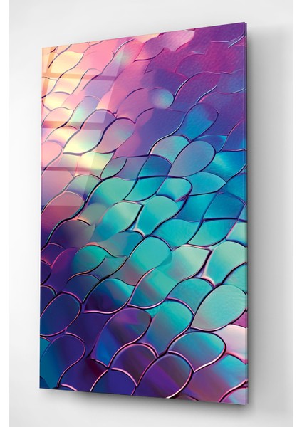 Renkli Balık Pulu Cam Tablo, Dekoratif Cam Tablo indirimleri