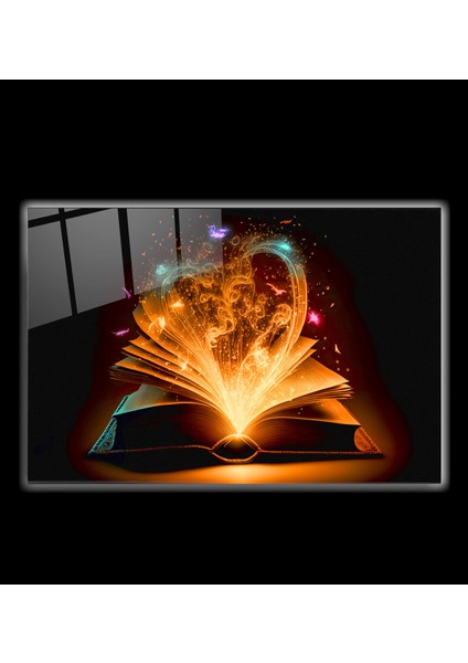 LED Aydınlatmalı Kitabın Işıltısı Cam Tablo, Işıklı Cam Tablo modelleri