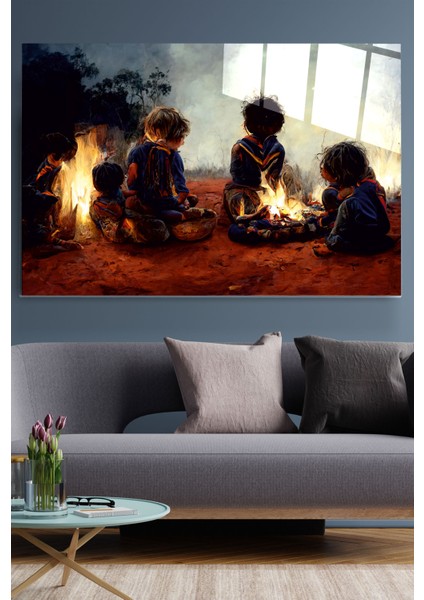 Aborjinler Cam Tablo, Dekoratif Cam Tablo