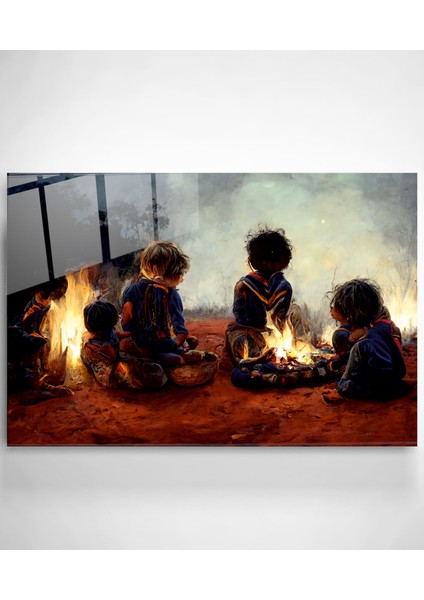 Aborjinler Cam Tablo, Dekoratif Cam Tablo fiyatları