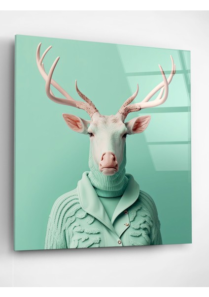 Geyik Portre Cam Tablo, Dekoratif Cam Tablo fiyatları