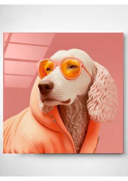 Köpek Portre Cam Tablo, Dekoratif Cam Tablo modelleri