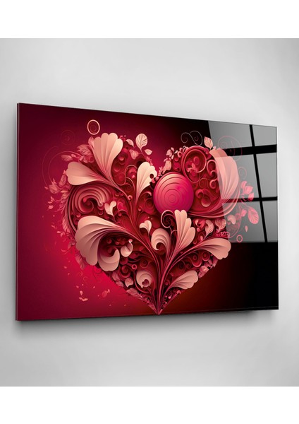 Kalp Cam Tablo, Dekoratif Cam Tablo modelleri