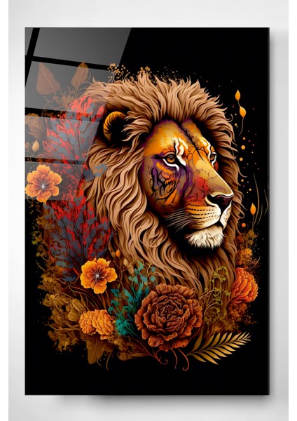 Lion Cam Tablo, Dekoratif Cam Tablo