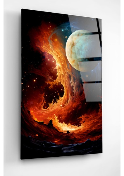 Soyut ve Ay Cam Tablo, Dekoratif Cam Tablo modelleri