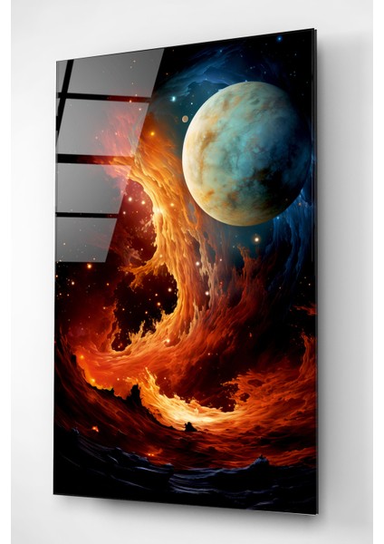 Soyut ve Ay Cam Tablo, Dekoratif Cam Tablo indirimleri