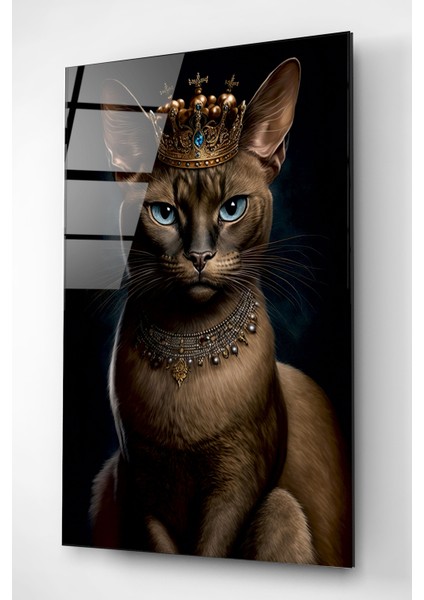 Kral Kedi Cam Tablo, Dekoratif Cam Tablo indirimleri