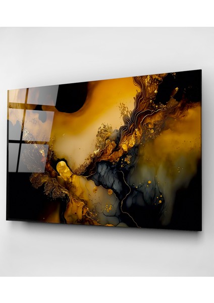 Gold Detay Soyut Cam Tablo, Dekoratif Cam Tablo indirimleri