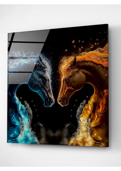 Fire And Water Cam Tablo, Dekoratif Cam Tablo