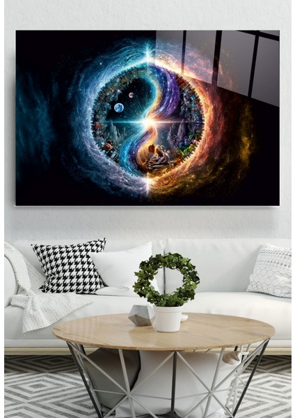 Mistik Enerji Cam Tablo, Dekoratif Cam Tablo