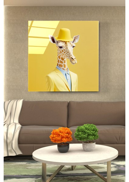 Zürafa Portre Cam Tablo, Dekoratif Cam Tablo indirimleri