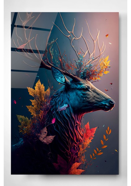 Geyik Cam Tablo, Dekoratif, Cam Tablo