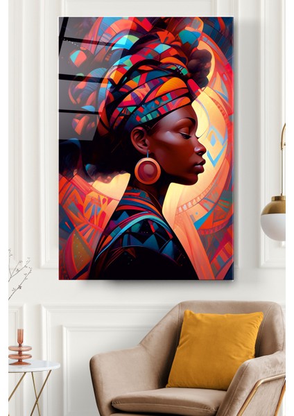 Afrikalı Kadın Cam Tablo, Dekoratif Cam Tablo fiyatları