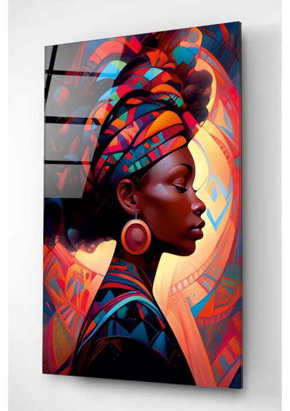 Afrikalı Kadın Cam Tablo, Dekoratif Cam Tablo indirimleri