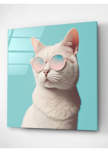 Kedi Portre Cam Tablo, Dekoratif Cam Tablo fırsatları