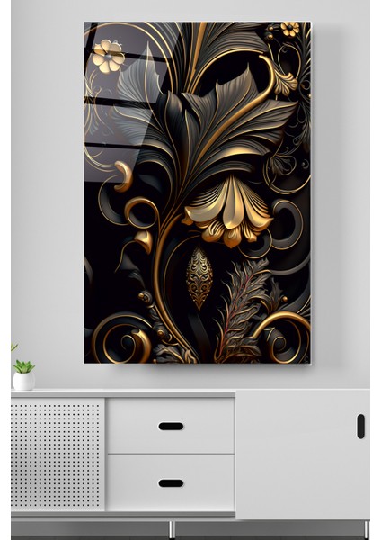 Gold Detay Soyut Cam Tablo, Dekoratif Cam Tablo fiyatları