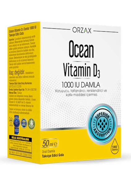 Ocean Vitamin D 1000 Ünite Damla