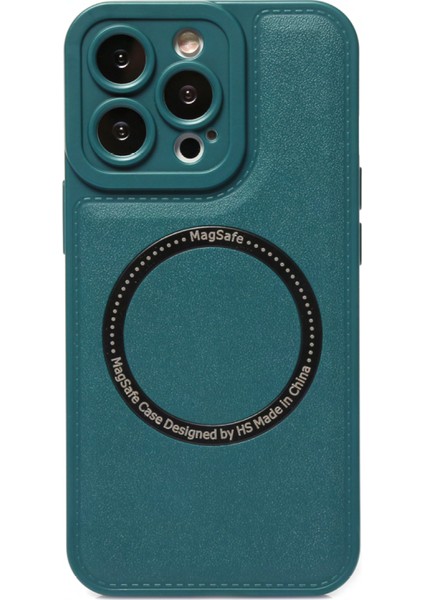 Iphone 11 Pro Max Megsafe Deri Telefon Kılıfı Yeşil
