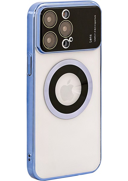 Iphone 14 Pro Max Mika Kamera Korumalı Magsafe Telefon Kılıfı Mavi