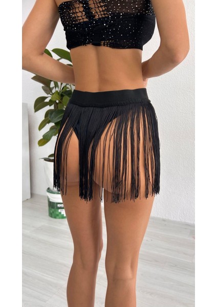 Tassles Püskül Etek - Siyah modelleri