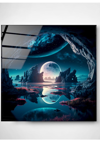 Gece Manzarası Cam Tablo, Dekoratif Cam Tablo modelleri