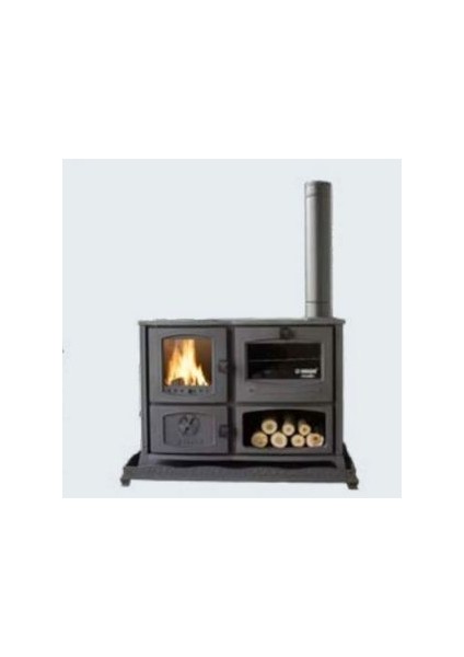 Milas Odunluklu Döküm Kuzine Soba