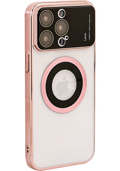 Iphone 14 Pro Max Mika Kamera Korumalı Magsafe Telefon Kılıfı Gold