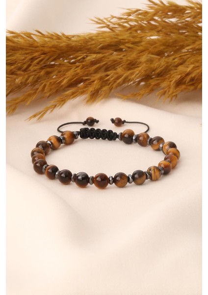 Kaplan Gözü ve Hematit Taşı Bileklik