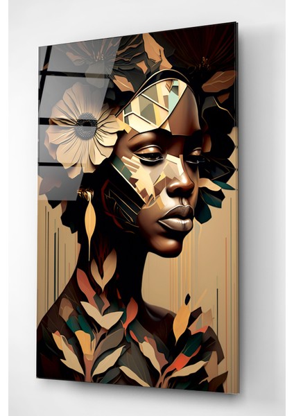 Afrikalı Kadın Cam Tablo, Dekoratif Cam Tablo indirimleri