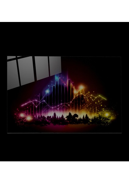 LED Aydınlatmalı Colored Lights Cam Tablo, Dekoratif Cam Tablo fırsatları