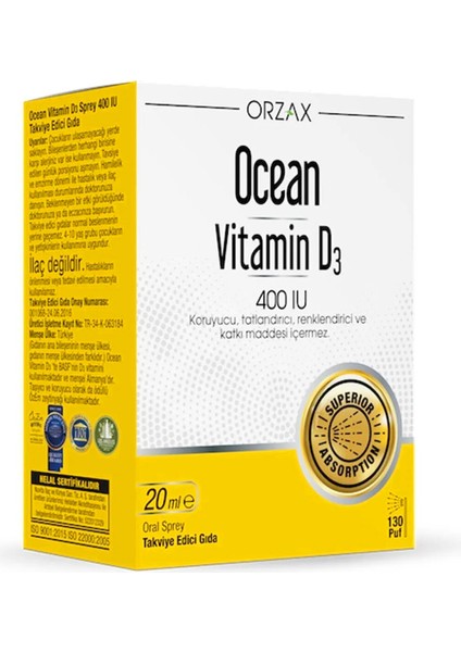 Ocean Vitamin D 400 Ünite Sprey