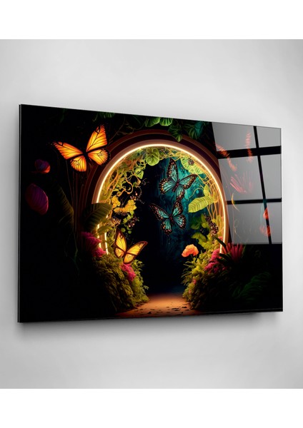 Butterflies Cam Tablo, Dekoratif Cam Tablo modelleri