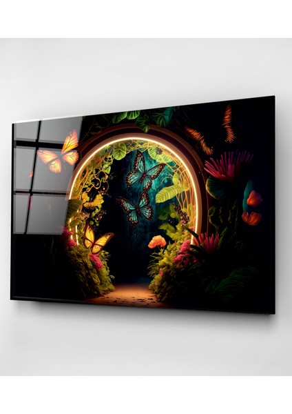 Butterflies Cam Tablo, Dekoratif Cam Tablo indirimleri