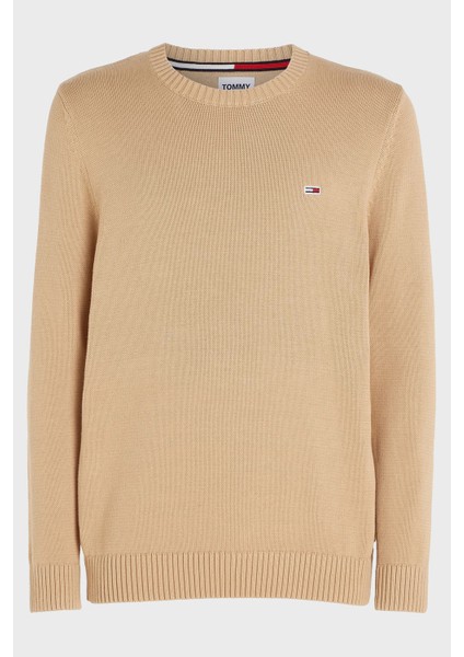 Organik Pamuklu Bisiklet Yaka Regular Fit Triko Kazak Erkek Kazak DM0DM11856 Ab0 fırsatları