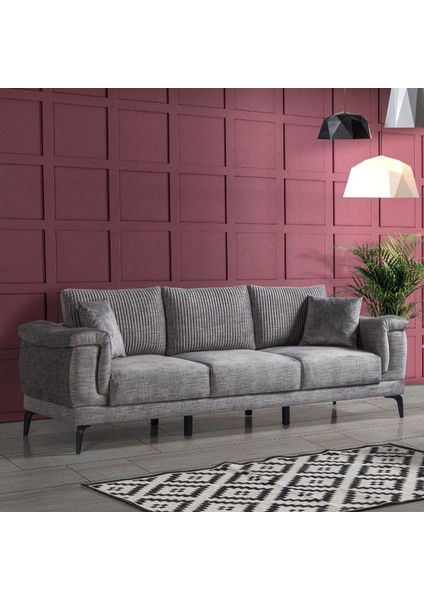 Gest Çekyatlı Antrasit Üçlü Kanepe Çekyat fiyatları