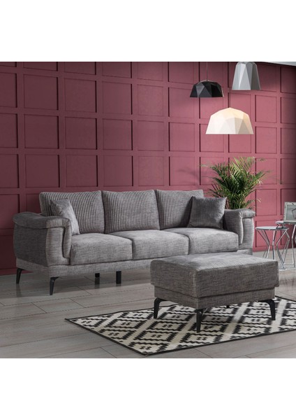 Gest Çekyatlı Antrasit Üçlü Kanepe Çekyat modelleri