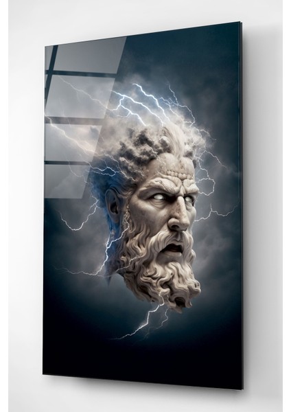 Yıldırımlı Yunan Tablosu Cam Tablo, Dekoratif Cam Tablo indirimleri