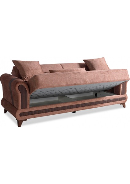 Sahra Çekyatlı Açık Kahve Üçlü Kanepe Çekyat fiyatları