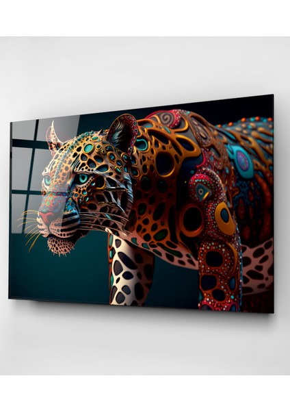 Renkli Leopar Cam Tablo, Dekoratif Cam Tablo indirimleri