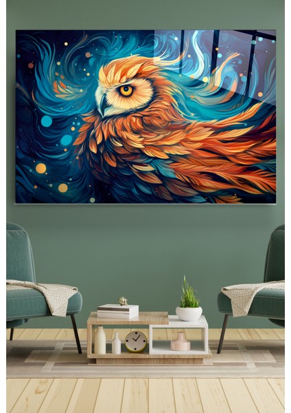 Baykuş Cam Tablo, Dekoratif Cam Tablo