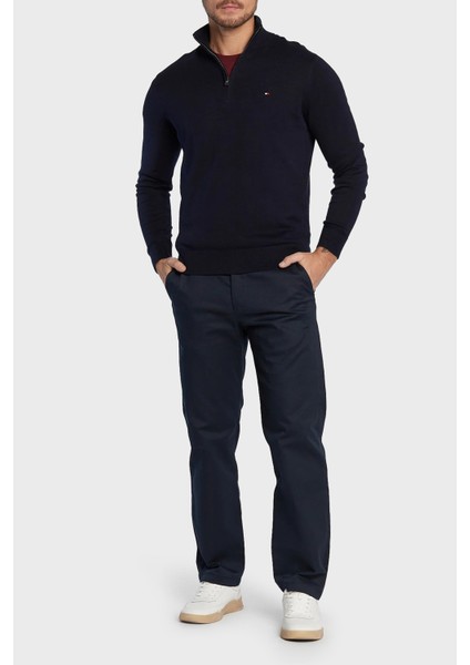 Yarım Fermuarlı Pamuk ve Kaşmir Karışımlı Regular Fit Kazak Erkek Kazak MW0MW28049 Dw5 fiyatları