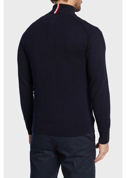 Yarım Fermuarlı Pamuk ve Kaşmir Karışımlı Regular Fit Kazak Erkek Kazak MW0MW28049 Dw5 modelleri