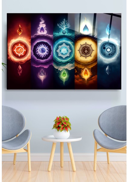 Mistik Enerji Cam Tablo, Dekoratif Cam Tablo