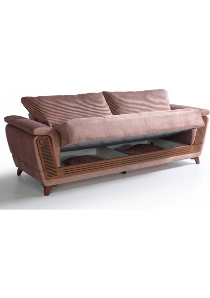 Kobra Çekyatlı Kahve Üçlü Kanepe Çekyat fiyatları