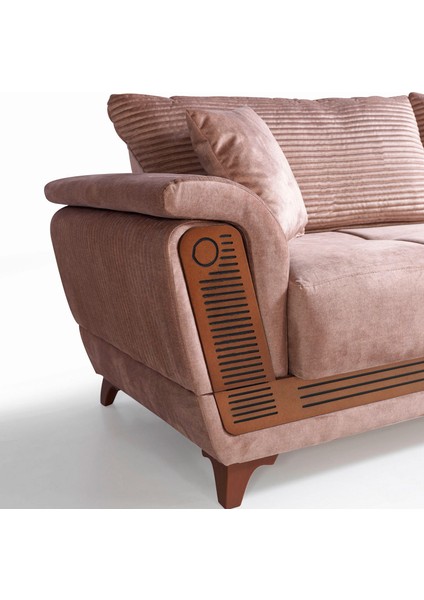 Kobra Çekyatlı Kahve Üçlü Kanepe Çekyat fırsatları